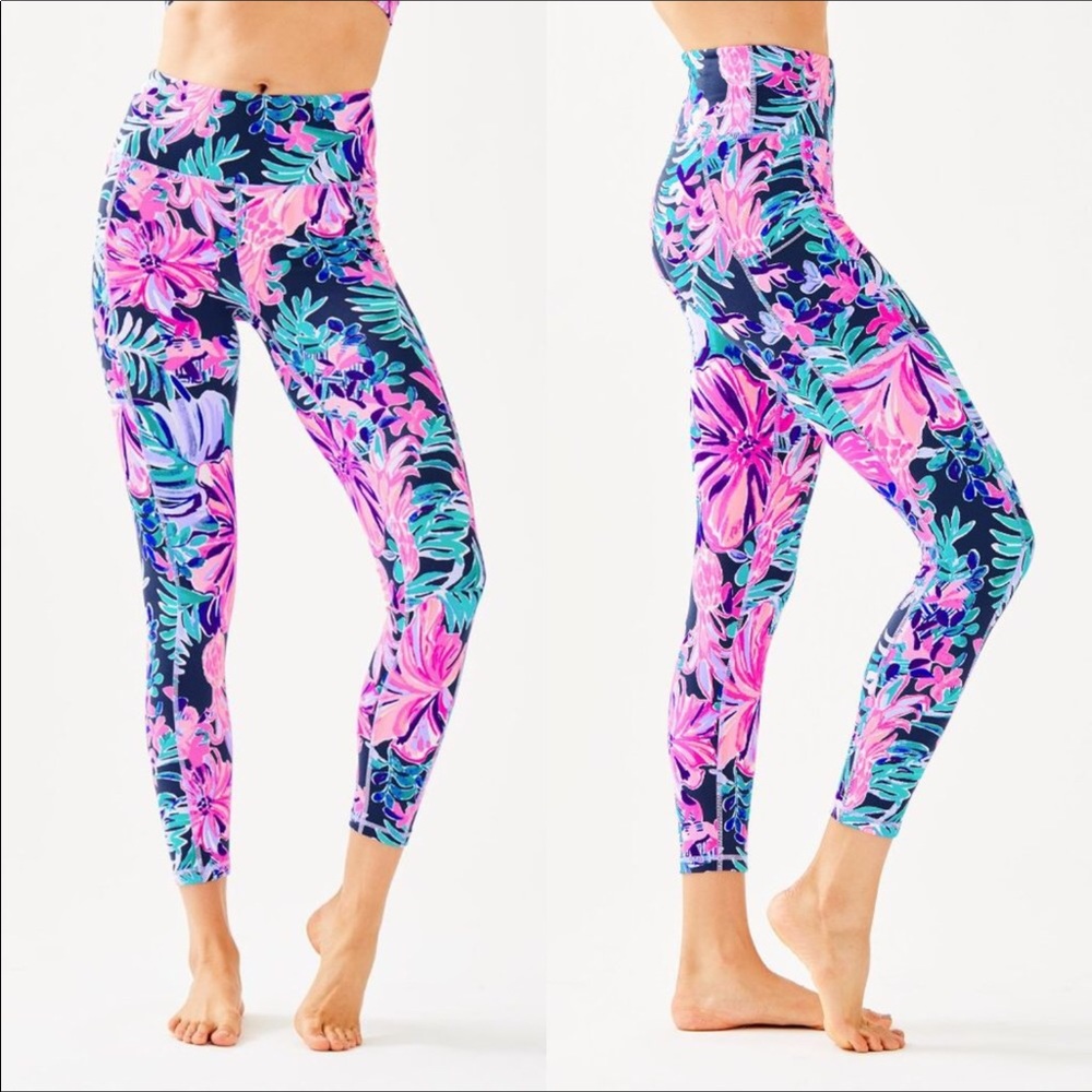 Lilly Pulitzer Luxletic High Rise Weekender Legging Multi Garden Get Away Small